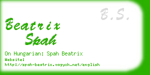 beatrix spah business card